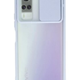 Vivo Y53S Kılıf Palm Buzlu Kamera Sürgülü Silikon - Lila-(5796)