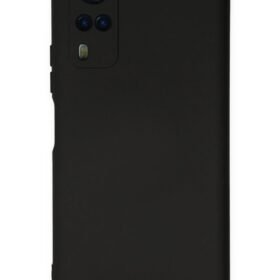 Vivo Y53S Kılıf Nano içi Kadife Silikon - Siyah-(5796)