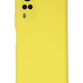 Vivo Y53S Kılıf Nano içi Kadife Silikon - Sarı-(5796)