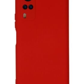 Vivo Y53S Kılıf Nano içi Kadife Silikon - Kırmızı-(5796)