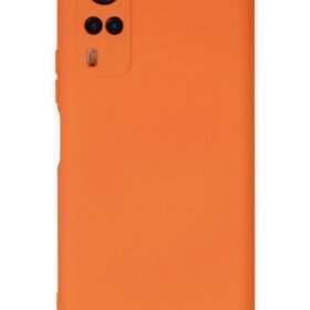 Vivo Y53S Kılıf Nano içi Kadife Silikon - Turuncu-(5796)