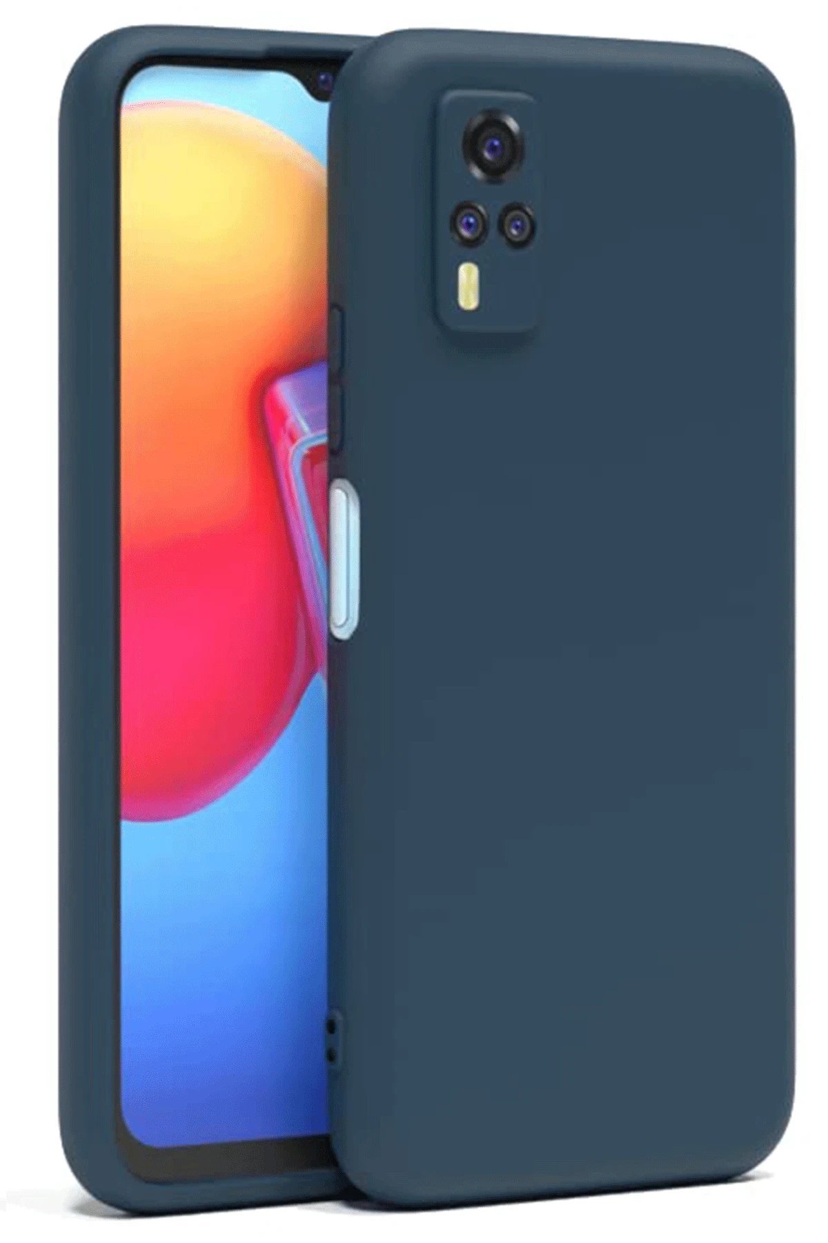 Vivo Y53S Kılıf Nano içi Kadife Silikon - Lacivert-(5796) - Görsel 3