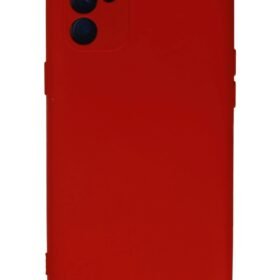 Oppo Reno 6 Kılıf Nano içi Kadife Silikon - Kırmızı-(5796)
