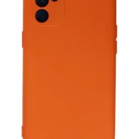 Oppo Reno 6 Kılıf Nano içi Kadife Silikon - Turuncu-(5796)