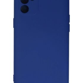 Oppo Reno 6 Kılıf Nano içi Kadife Silikon - Mavi-(5796)