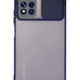 Xiaomi Redmi Note 11 Pro Plus 5G Kılıf Palm Buzlu Kamera Sürgülü Silikon - Lacivert-(5796)