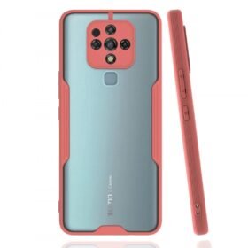 Tecno Camon 16 Kılıf Platin Silikon - Pembe-(5796)