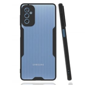 Samsung Galaxy M52 5G Kılıf Platin Silikon - Siyah-(5796)