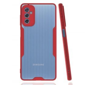 Samsung Galaxy M52 5G Kılıf Platin Silikon - Kırmızı-(5796)