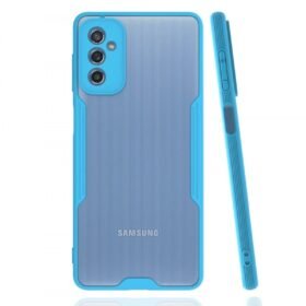 Samsung Galaxy M52 5G Kılıf Platin Silikon - Mavi-(5796)