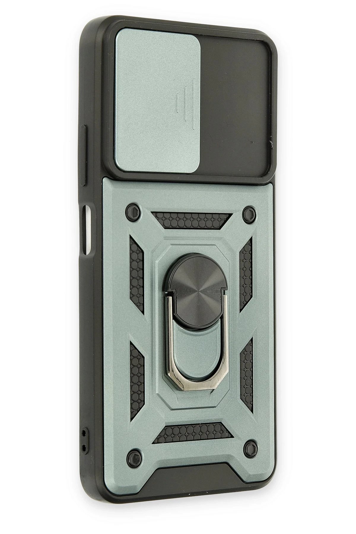 Xiaomi Redmi Note 11T Kılıf Pars Lens Yüzüklü Silikon - Yeşil-(5796) - Görsel 2