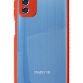 Samsung Galaxy M52 5G Kılıf Miami Şeffaf Silikon - Kırmızı-(5796)