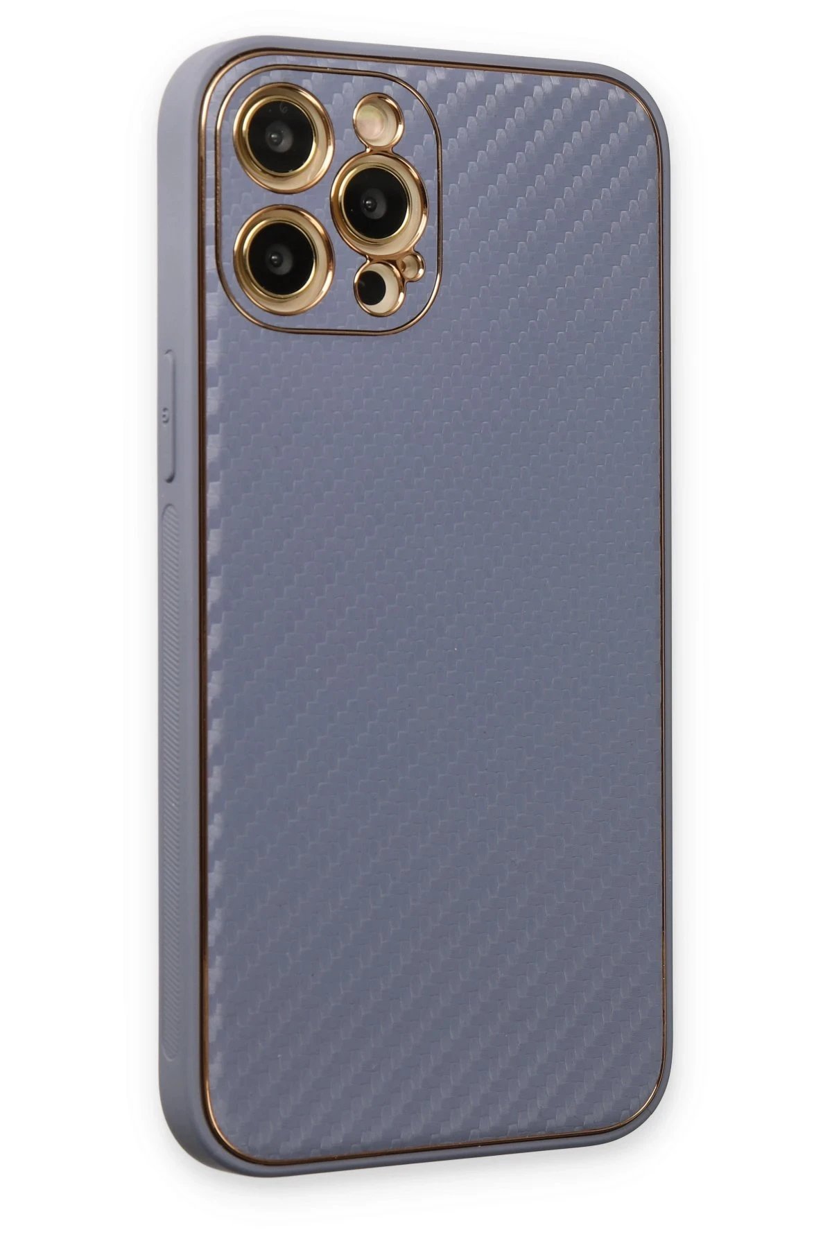 iPhone 12 Pro Kılıf Coco Karbon Silikon - Gri-(5796) - Görsel 2