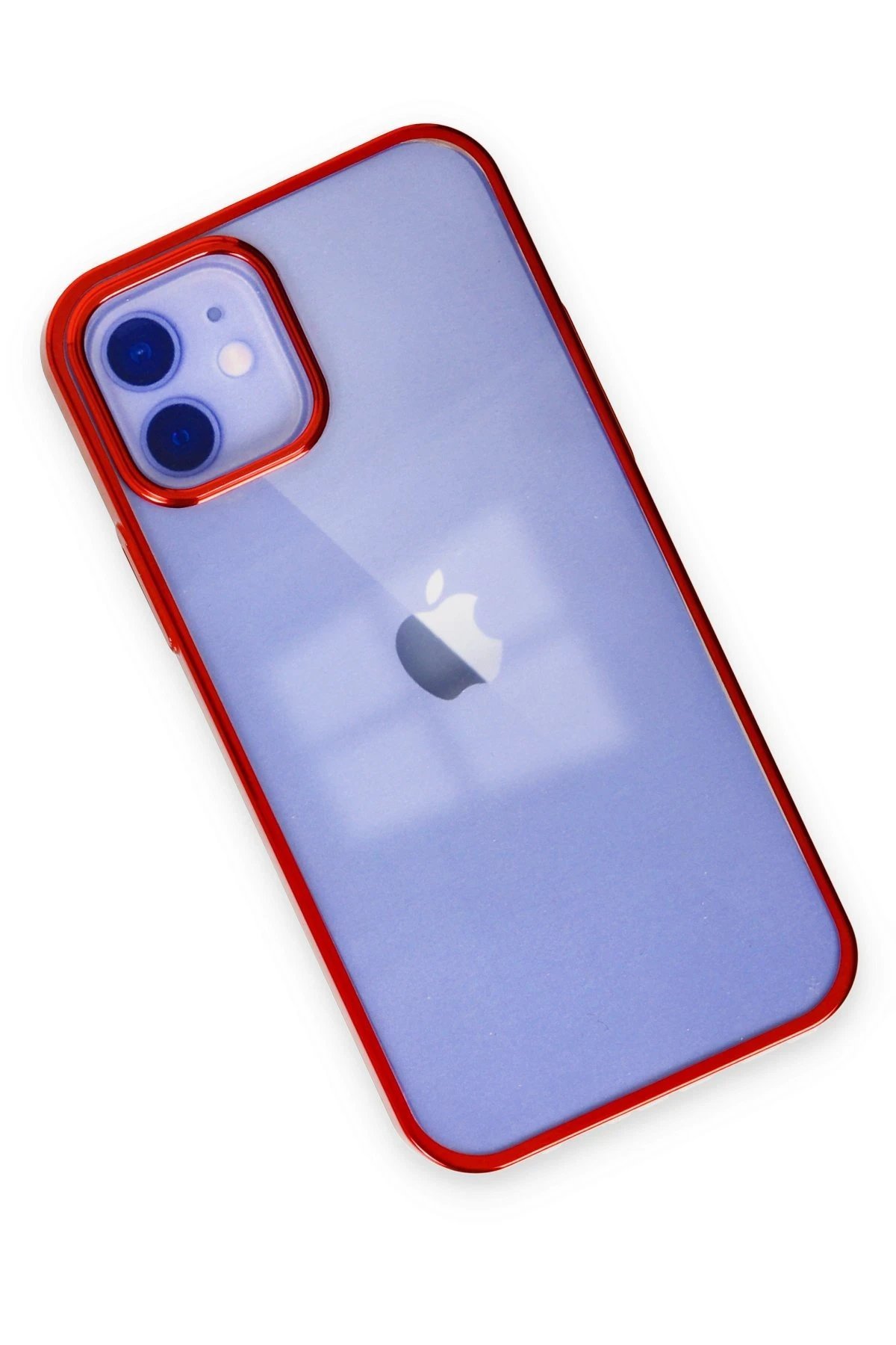 iPhone 12 Kılıf Element Silikon - Kırmızı-(5796) - Görsel 3