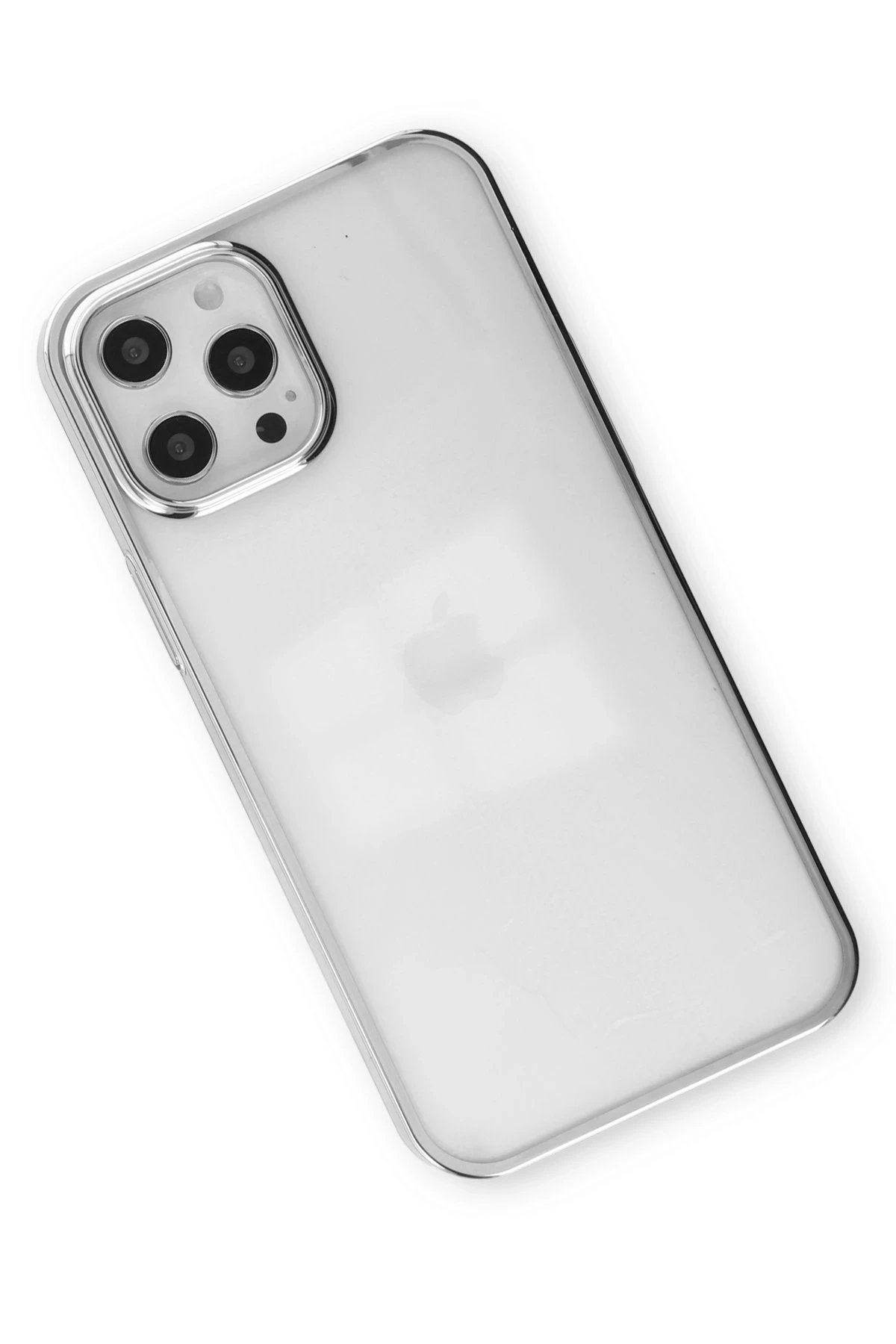 iPhone 12 Pro Max Kılıf Element Silikon - Gümüş-(5796) - Görsel 3