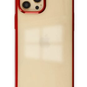 iPhone 12 Pro Max Kılıf Element Silikon - Kırmızı-(5796)