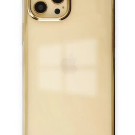 iPhone 12 Pro Max Kılıf Element Silikon - Gold-(5796)