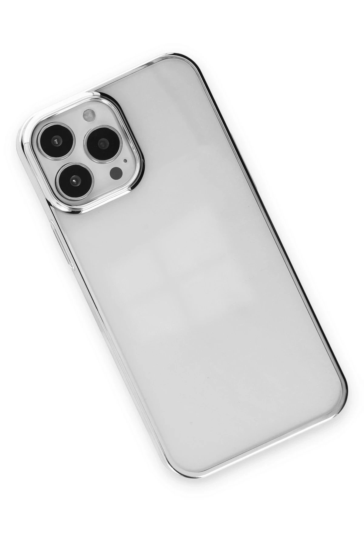 iPhone 13 Pro Kılıf Element Silikon - Gümüş-(5796) - Görsel 3