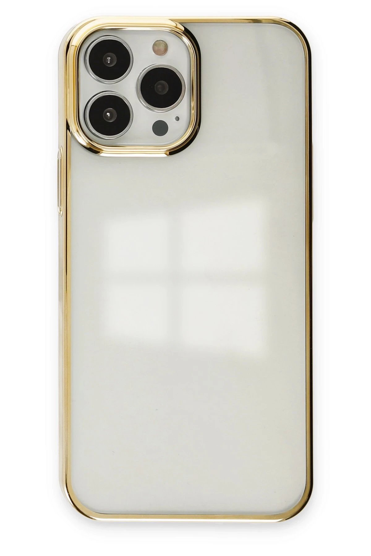 iPhone 13 Pro Kılıf Element Silikon - Gold-(5796)