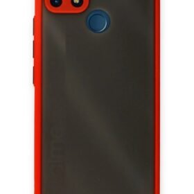 Realme C25 Kılıf Montreal Silikon Kapak - Kırmızı-(5796)