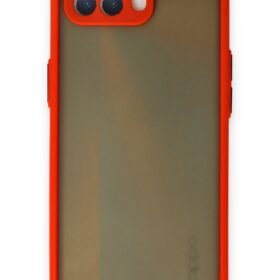 Oppo Reno 4 Lite Kılıf Montreal Silikon Kapak - Kırmızı-(5796)