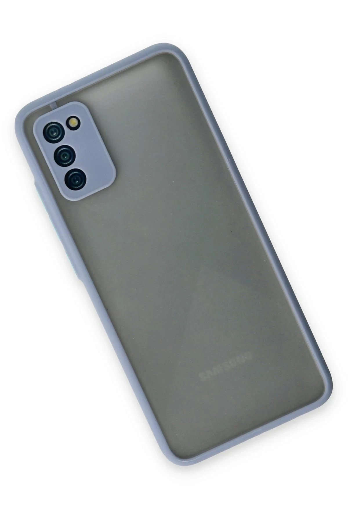 Samsung Galaxy A02S Kılıf Montreal Silikon Kapak - Gri-(5796) - Görsel 3