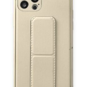 iPhone 12 Pro Kılıf Coco Deri Standlı Kapak - Beyaz-(5796)