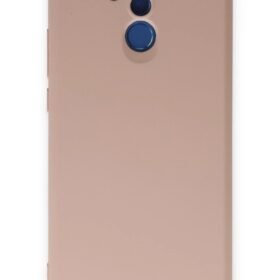 Huawei Mate 20 Lite Kılıf Nano içi Kadife Silikon - Pudra-(5796)
