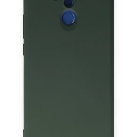 Huawei Mate 20 Lite Kılıf Nano içi Kadife Silikon - Koyu Yeşil-(5796)