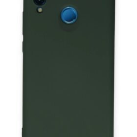 Huawei P20 Lite Kılıf Nano içi Kadife Silikon - Koyu Yeşil-(5796)