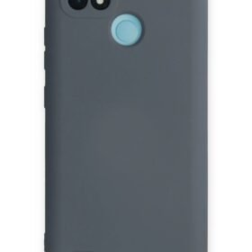 Realme C21 Kılıf Nano içi Kadife Silikon - Gri-(5796)