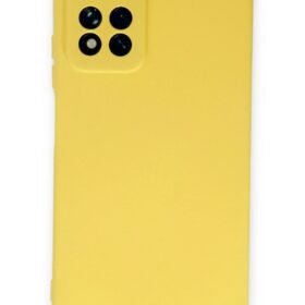 Xiaomi Redmi Note 11 Pro Plus 5G Kılıf Nano içi Kadife Silikon - Sarı-(5796)