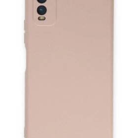 Vivo Y11S Kılıf Nano içi Kadife Silikon - Pudra-(5796)