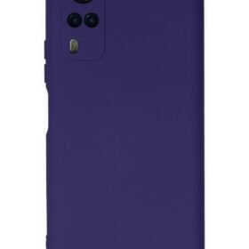 Vivo Y53S Kılıf Nano içi Kadife Silikon - Mor-(5796)