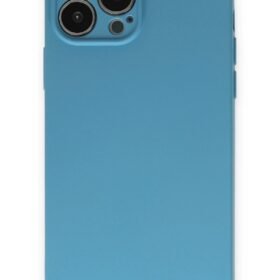 iPhone 13 Pro Max Kılıf Nano içi Kadife Silikon - Mavi-(5796)