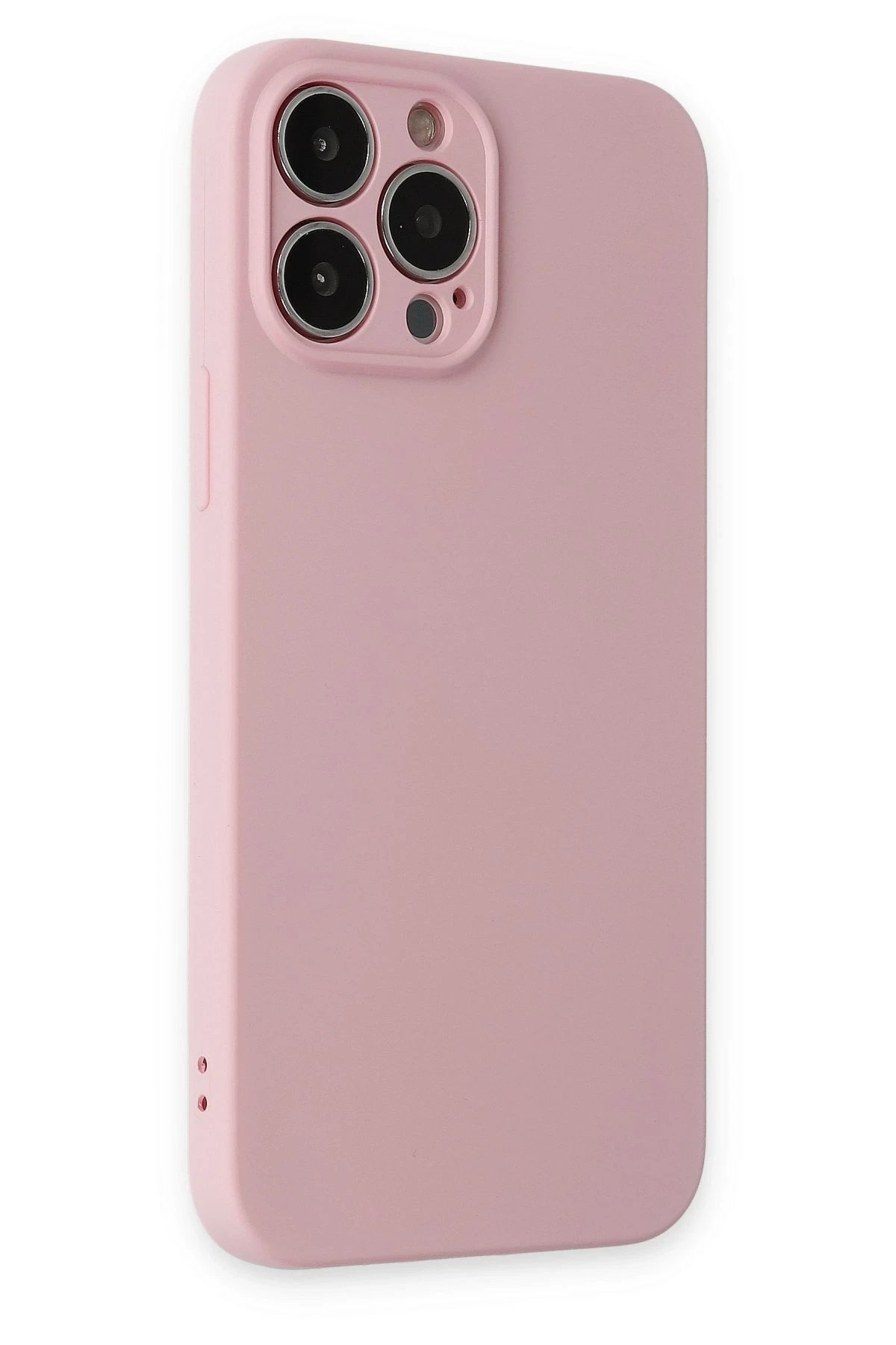 iPhone 13 Pro Kılıf Nano içi Kadife Silikon - Pembe-(5796) - Görsel 2