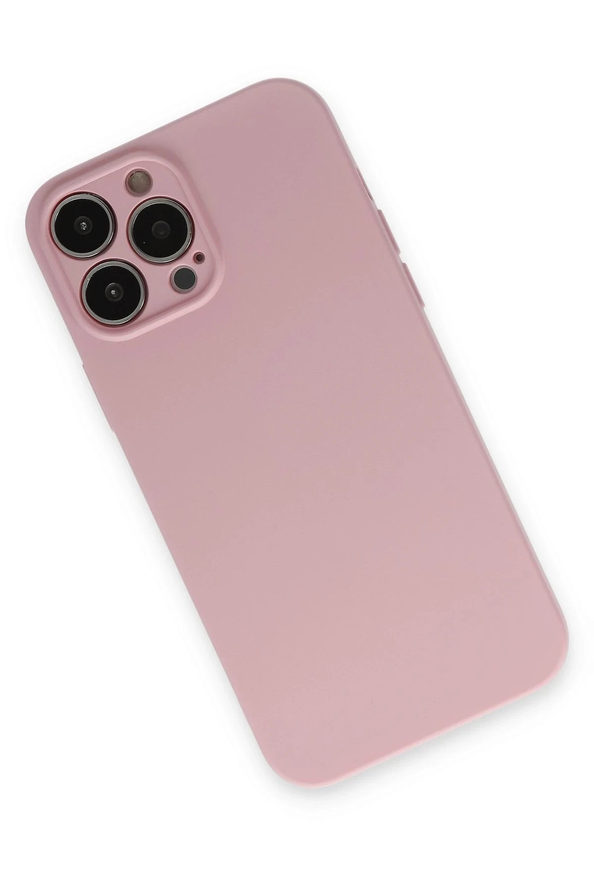 iPhone 13 Pro Kılıf Nano içi Kadife Silikon - Pembe-(5796) - Görsel 3