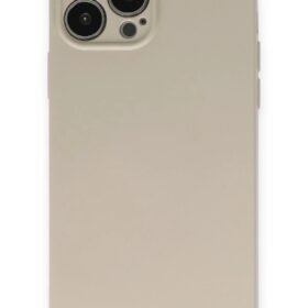 iPhone 13 Pro Kılıf Nano içi Kadife Silikon - Bej-(5796)