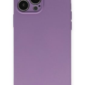 iPhone 13 Pro Kılıf Nano içi Kadife Silikon - Koyu Lila-(5796)