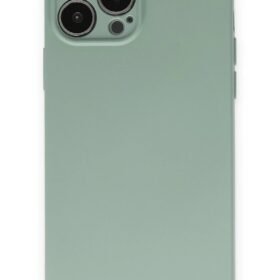 iPhone 13 Pro Kılıf Nano içi Kadife Silikon - Su Yeşili-(5796)
