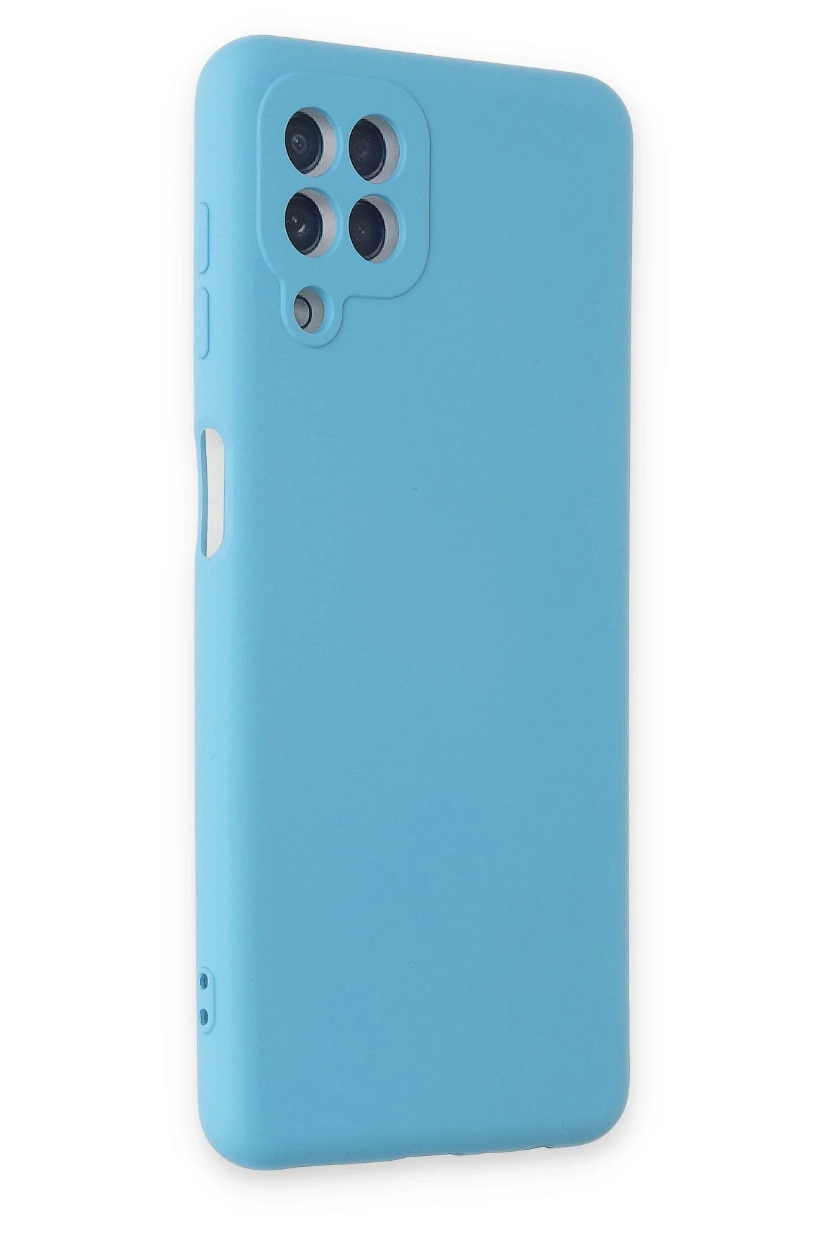 Samsung Galaxy A22 Kılıf Nano içi Kadife Silikon - Mavi-(5796) - Görsel 2