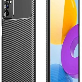 Samsung Galaxy M52 5G Kılıf Auto Focus Karbon Kapak - Siyah-(5796)