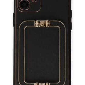 iPhone 12 Kılıf Coco Elit Kapak - Siyah-(5796)