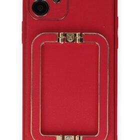 iPhone 12 Kılıf Coco Elit Kapak - Kırmızı-(5796)