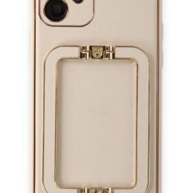 iPhone 12 Kılıf Coco Elit Kapak - Gold-(5796)