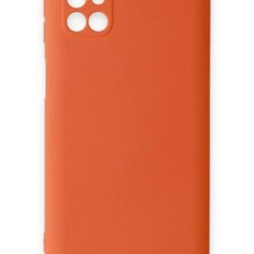 Samsung Galaxy M31S Kılıf Nano içi Kadife Silikon - Turuncu-(5796)