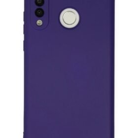 Huawei P30 Lite Kılıf Nano içi Kadife Silikon - Mor-(5796)