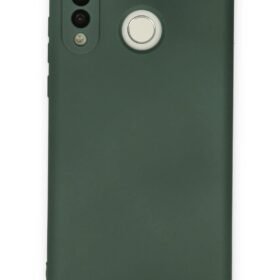 Huawei P30 Lite Kılıf Nano içi Kadife Silikon - Koyu Yeşil-(5796)