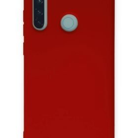 Xiaomi Redmi Note 8 Kılıf Nano içi Kadife Silikon - Kırmızı-(5796)