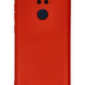 Xiaomi Redmi Note 9 Kılıf Nano içi Kadife Silikon - Kırmızı-(5796)
